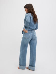 JJXX JXTOKYO WIDE FOLD HW JEANS R254 DNM SN -Medium Blue Denim - 12280183