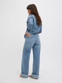 JJXX JXTOKYO WIDE FOLD HW JEANS R254 DNM SN -Medium Blue Denim - 12280183
