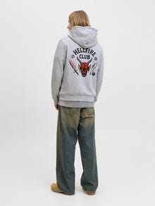 Jack & Jones Achterkant bedrukt Hoodie -Light Grey Melange - 12280210