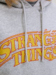 Jack & Jones Stranger Things Kapuzenpullover -Light Grey Melange - 12280210