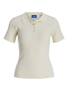 JJXX JXHADLEY Gestricktes Polo -Vanilla Ice - 12280289
