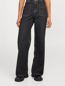 JJXX JXTOKYO PIL WIDE HW POCKET JEANS DNM -Black Denim - 12280427