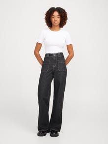 JJXX JXTOKYO PIL WIDE HW POCKET JEANS DNM -Black Denim - 12280427