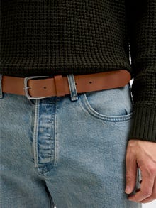 Jack & Jones Leather belt -Cognac - 12280753