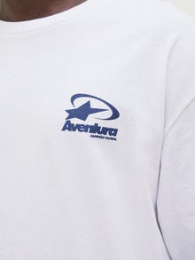 Jack & Jones Printet Langærmet T-shirt -Bright White - 12280834