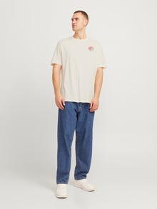 Jack & Jones Plus Size Tryck T-shirt -Egret - 12280843