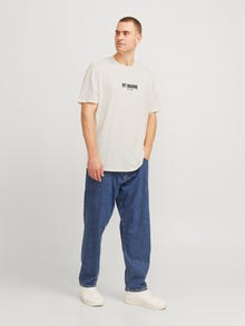 Jack & Jones Plus Size T-shirt Impression arrière -Egret - 12280850