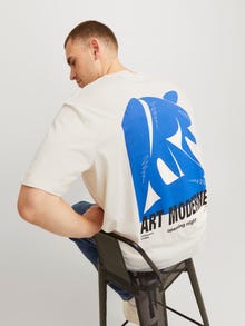Jack & Jones Plus Size T-shirt Impression arrière -Egret - 12280850
