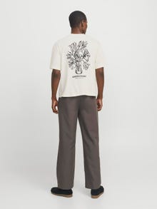 Jack & Jones Printed Crew neck T-shirt -Egret - 12280856