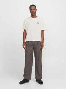 Jack & Jones Printed Crew neck T-shirt -Egret - 12280856