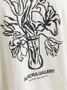 Jack & Jones Printed Crew neck T-shirt -Egret - 12280856