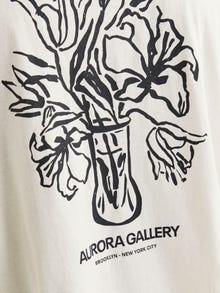 Jack & Jones Tryck T-shirt -Egret - 12280856