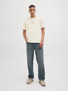Jack & Jones T-shirt Impression arrière -Egret - 12280858
