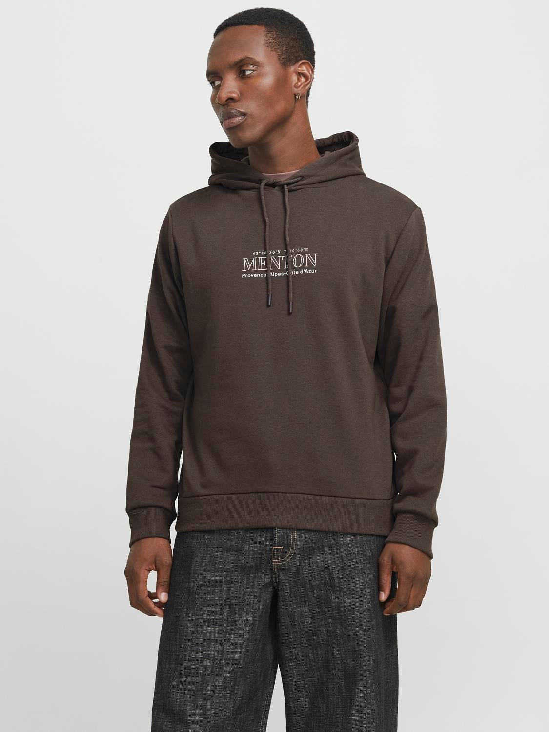 Backprintet Hoodie Medium Brown Jack Jones