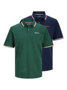 Jack & Jones Confezione da 2 Camicia polo Stampato -Navy Blazer - 12280938