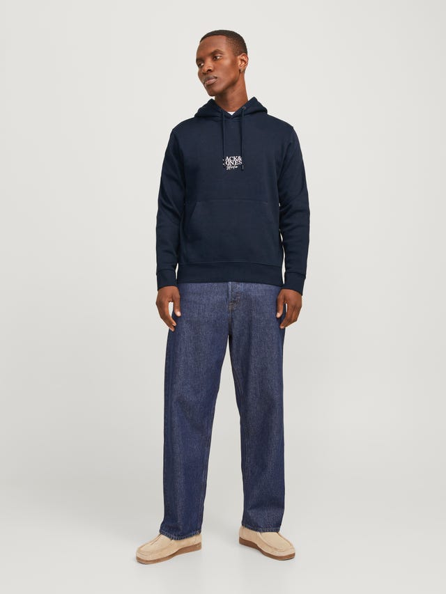 JACK & JONES Sweat à Capuche Logo Homme - Confortable Et Décontracté