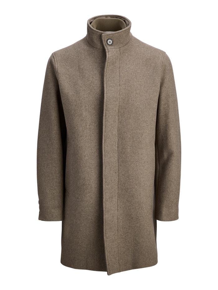 High neck Coat | Light Brown | Jack & Jones® High neck Coat | Light Brown | Jack & Jones®