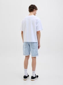 Jack & Jones Klasikinis kirpimas Džinsiniai šortai -Blue Denim - 12280954