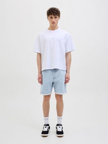 Jack & Jones Klasikinis kirpimas Džinsiniai šortai -Blue Denim - 12280954