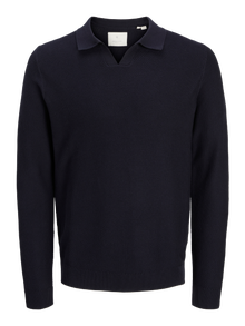 Jack & Jones Knitted polo -Night Sky - 12281736