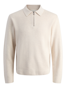 Jack & Jones Polo tricoté -Cloud Dancer - 12281743