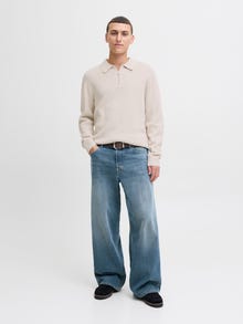Jack & Jones Gebreide polo -Cloud Dancer - 12281743