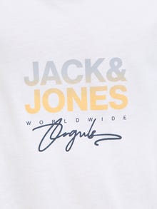 Jack & Jones Spausdintas raštas Marškinėliai Jaunimui -Bright White - 12281852