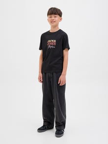 Jack & Jones Spausdintas raštas Marškinėliai Jaunimui -Black - 12281852