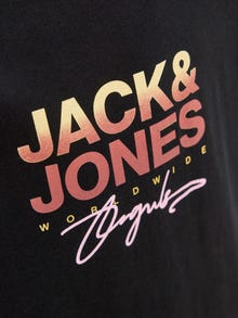 Jack & Jones Spausdintas raštas Marškinėliai Jaunimui -Black - 12281852