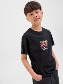 Jack & Jones Spausdintas raštas Marškinėliai Jaunimui -Black - 12281852