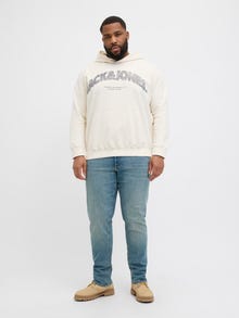 Jack & Jones Plus Size Huppari -Antique White - 12282113