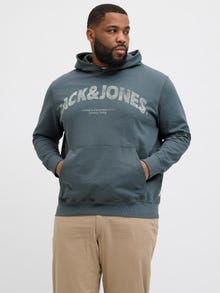 Jack & Jones Plus Size Hoodie -Stormy Weather - 12282113