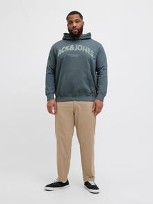 Jack & Jones Plus Size Hoodie -Stormy Weather - 12282113
