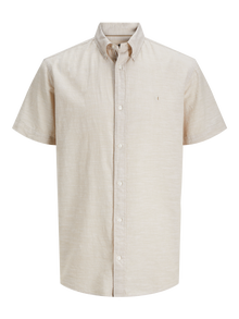 Jack & Jones Plus Size Chemise Comfort Fit -White Pepper - 12282144