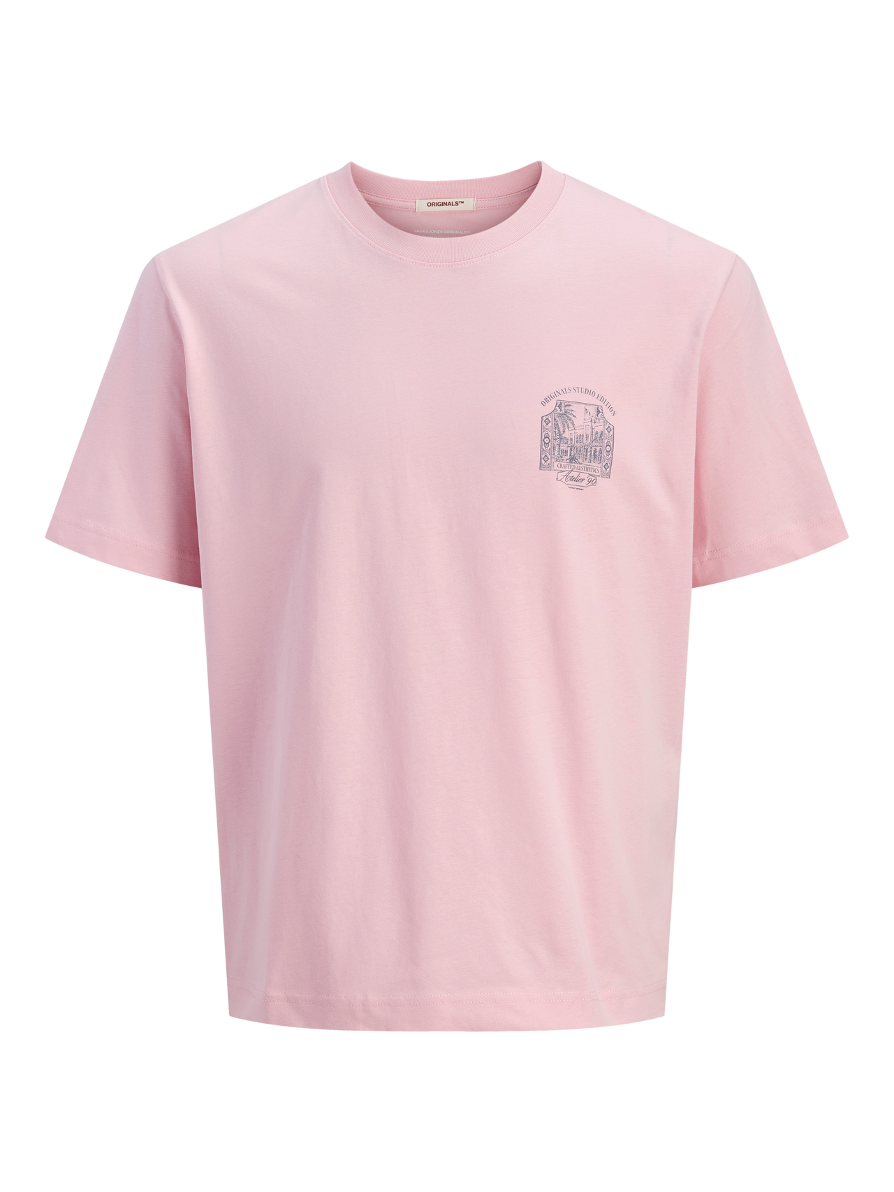 JACK & JONES T-Shirt Uomo Grigia Con Stampa Teschi - Relaxed Fit Cotone