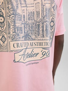 Jack & Jones Printed Crew neck T-shirt -Tickled Pink - 12282200