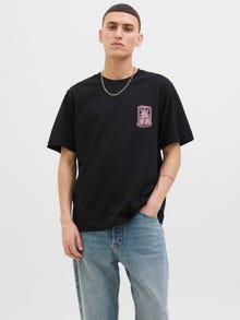 Jack & Jones Tryck Rundringning T-shirt -Black - 12282200