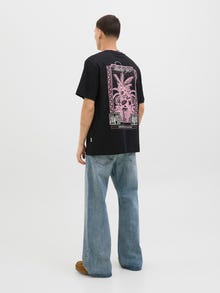 Jack & Jones Tryck Rundringning T-shirt -Black - 12282200