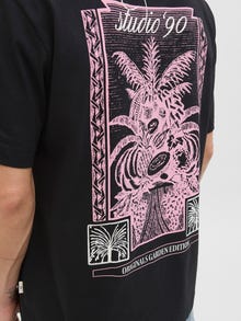 Jack & Jones Tryck Rundringning T-shirt -Black - 12282200