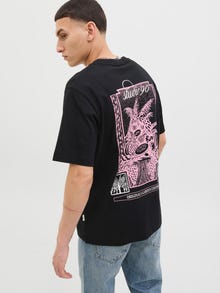 Jack & Jones Tryck Rundringning T-shirt -Black - 12282200