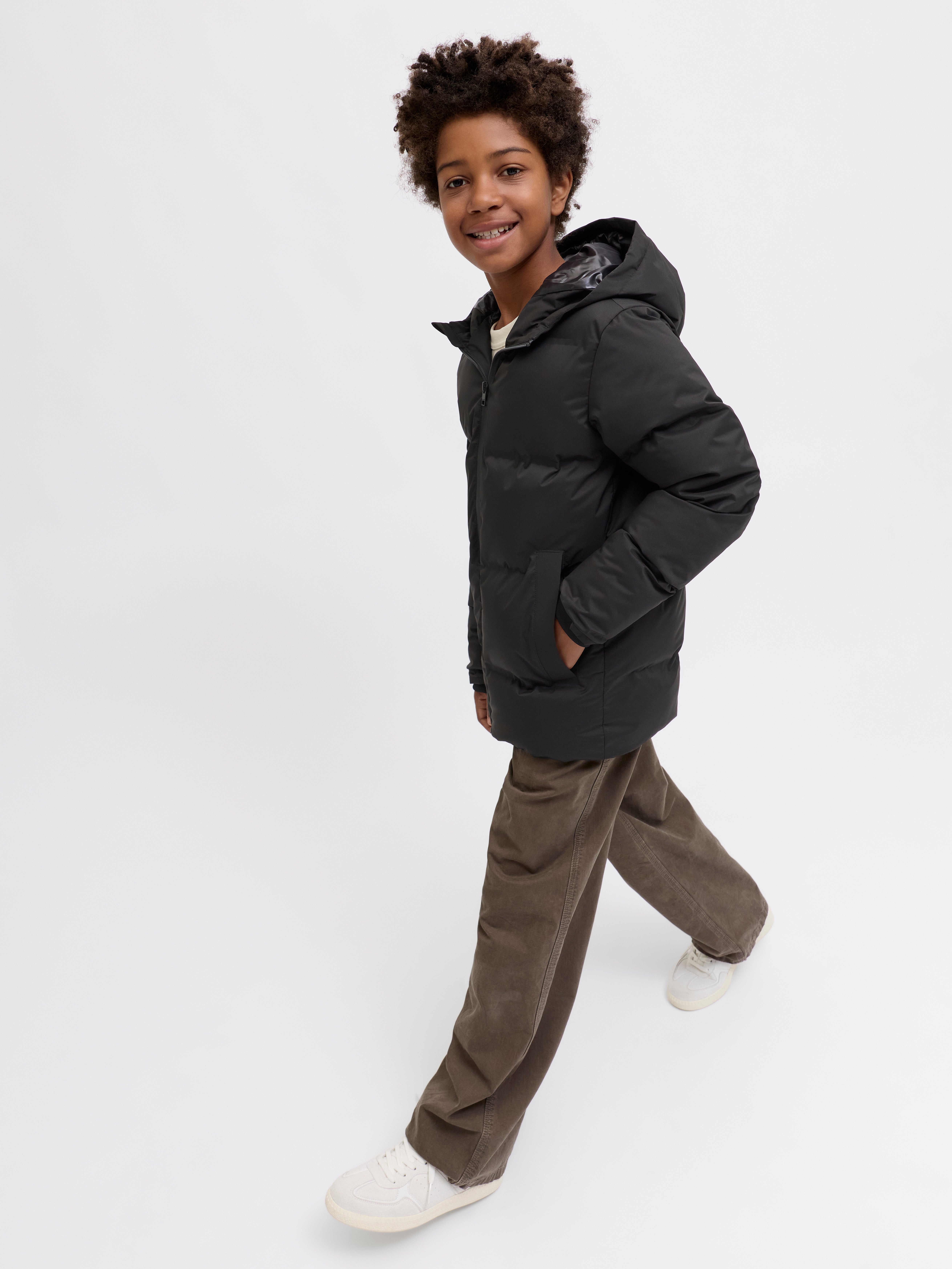 Jack & Jones Junior JJMORGAN PUFFER JACKET - Winterjas - black/zwart Jack & Jones Junior JJMORGAN PUFFER JACKET - Winterjas - black/zwart