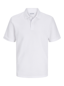 Jack & Jones Paquete de 2 Polo Liso Decote aberto -White - 12282373
