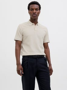 Jack & Jones Paquete de 2 Polo Liso Cuello italiano -Moonbeam - 12282373