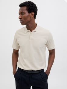 Jack & Jones Paquete de 2 Polo Liso Cuello italiano -Moonbeam - 12282373