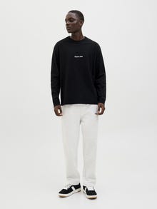 Jack & Jones Avslappnad Byxor med avslappnad passform -White Melange - 12282553