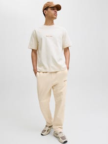 Jack & Jones Relaxed Fit Παντελόνι με χαλαρή εφαρμογή -Antique White - 12282553