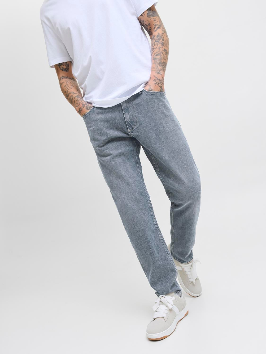 junnoske.c JJIMIKE JJEVAN JOS 196 Tapered fit jeans | Medium Grey | Jack & Jones®
