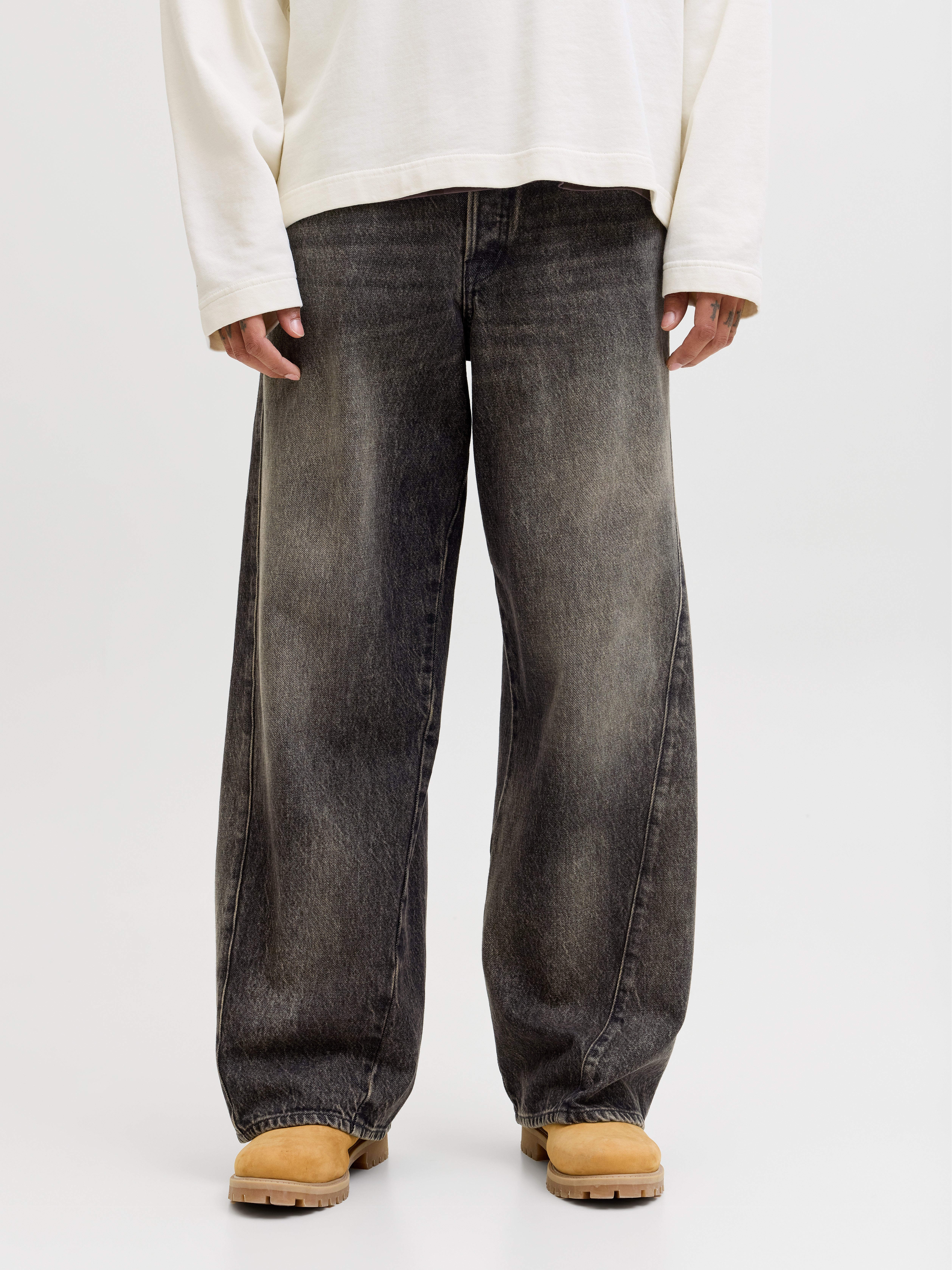Jjidave Jjskewed Sbd 464 Ln Wide Fit Jeans