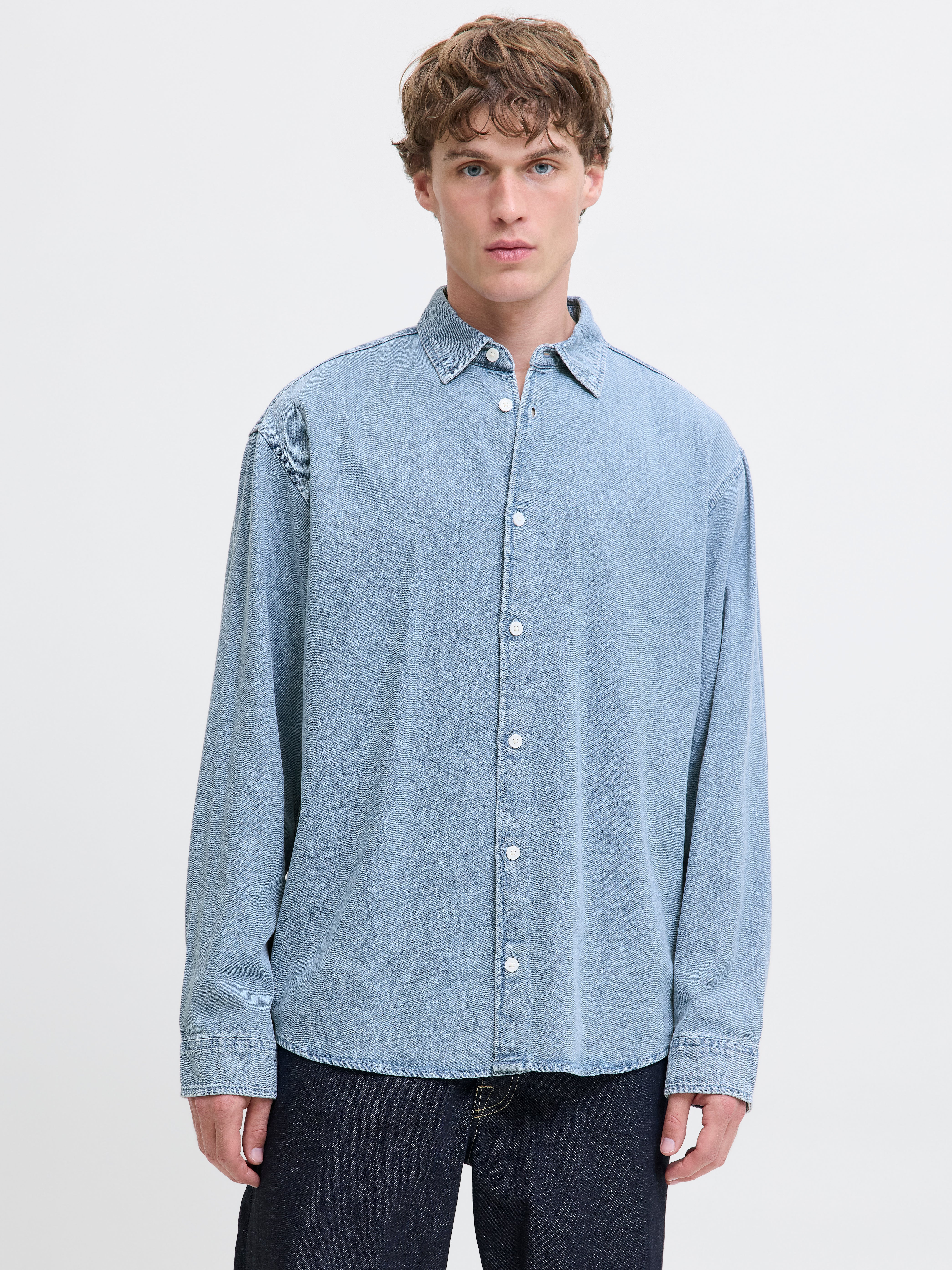 Loose Fit Jeanshemd