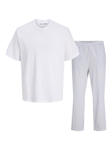 Jack & Jones 2er-pack Loungewear Set -Bright White - 12282813